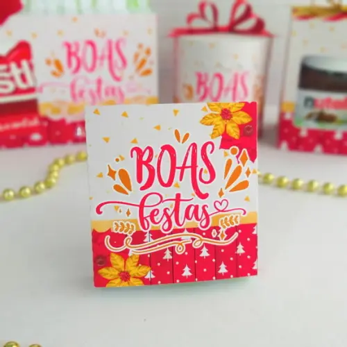 Caixinha com 3 Batons- Boas Festas