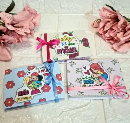 Caixinha com 2 Chocolates Batons- Dia das Mães