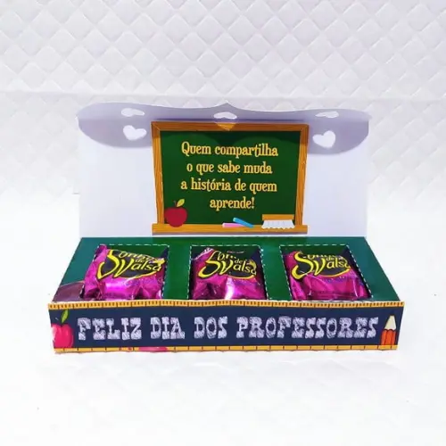 Caixinha com 3 Bombons- Dia dos Professores