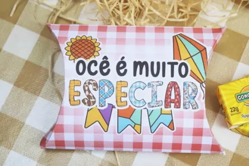 Caixinha com 3 Doces Juninos- Festa Junina