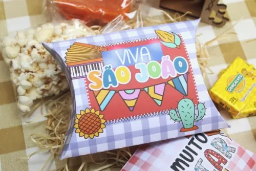 Caixinha com 3 Doces Juninos- Festa Junina