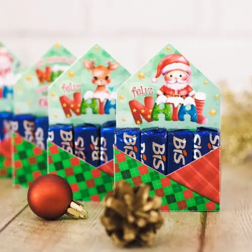 Caixinha com 4 Bis- Natal