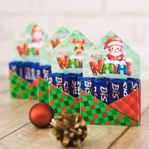 Caixinha com 4 Bis- Natal