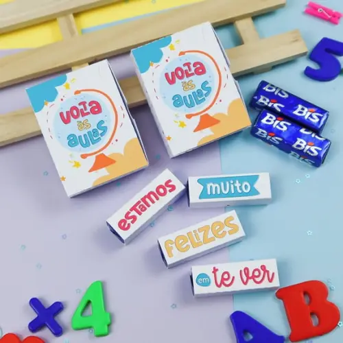 Caixinha com 4 Bis- Volta as Aulas