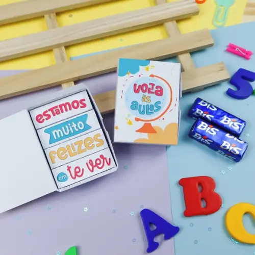Caixinha com 4 Bis- Volta as Aulas