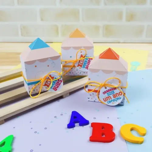 Caixinha com 4 Chocolates Bis- Volta as Aulas