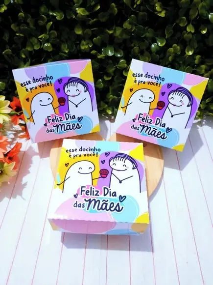 Caixinha com 4 Chocolates- Dia das Mães