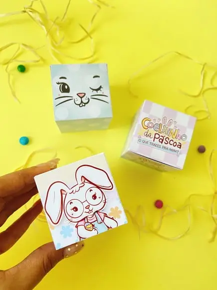 Caixinha com 4 Miniovinhos de Chocolate- Páscoa