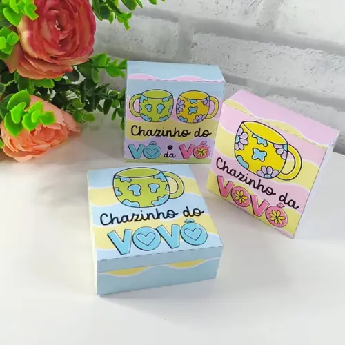 Caixinha com 5 Chás- Dia dos Avós