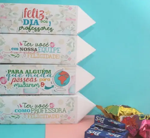 Caixinha com 5 Chocolates- Dia dos Professores