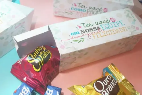 Caixinha com 5 Chocolates- Dia dos Professores