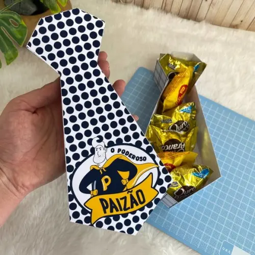 Caixinha Com 6 Bombons- Dia Dos Pais