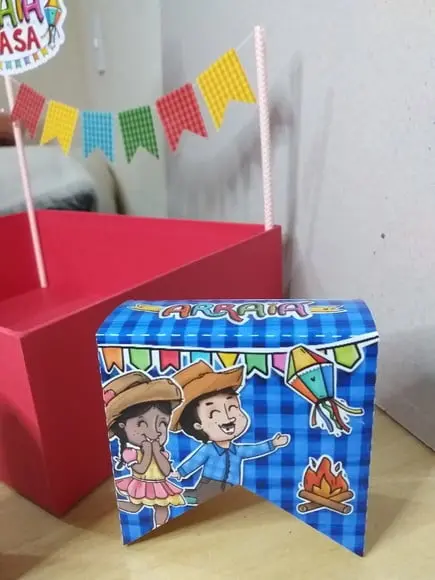 Caixinha com 6 Docinhos- Festa Junina