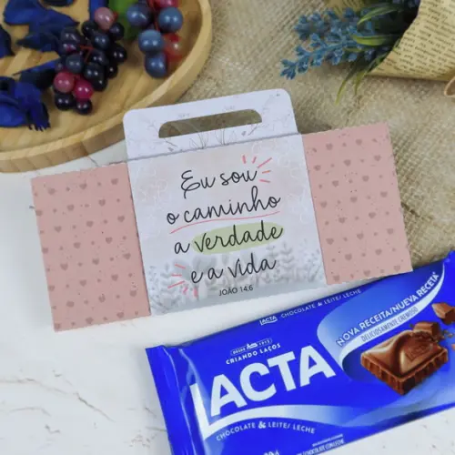 Caixinha com Barra de Chocolate 90g- Páscoa