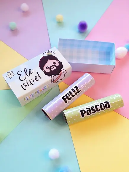 Caixinha com Baton- Páscoa