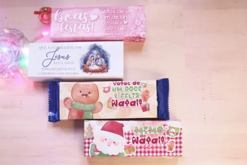 Caixinha com Bis 16 Unidades- Feliz Natal