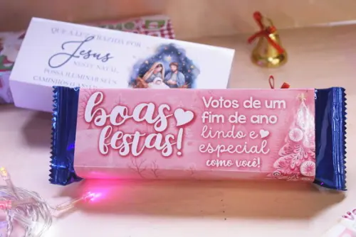 Caixinha com Bis 16 Unidades- Feliz Natal