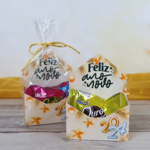 Caixinha com Bombom- Ano Novo