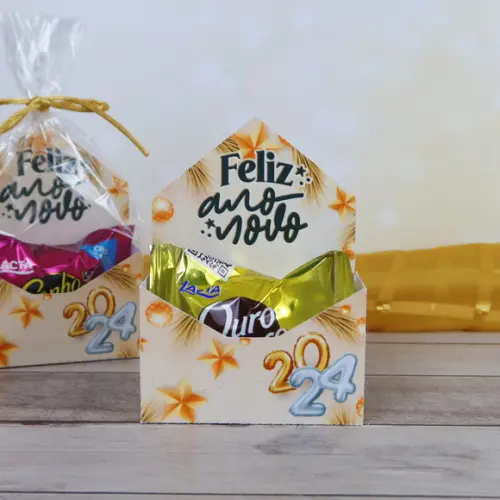 Caixinha com Bombom- Ano Novo