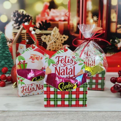 Caixinha com Bombom- Natal