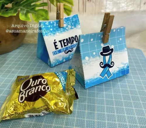 Caixinha com Bombom- Novembro Azul