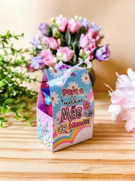 Caixinha com Bombom-dia das Mães