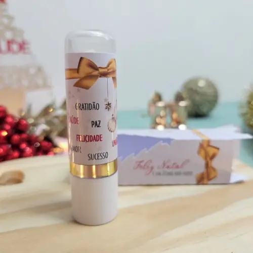 Caixinha com Brilho Labial ou Manteiga de Cacau- Natal