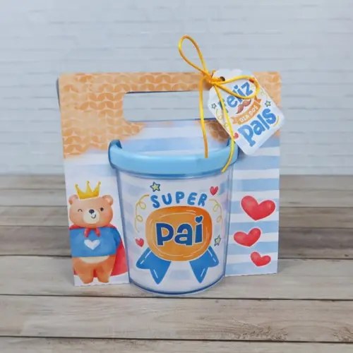 Caixinha com Caneca Acrílica- Dia dos Pais