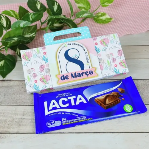 Caixinha com Chocolate 90g- Dia da Mulher