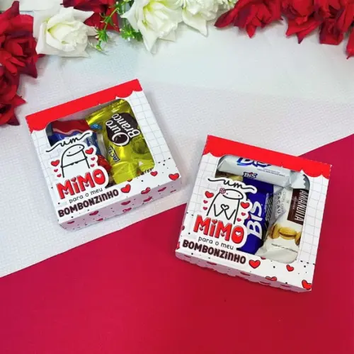 Caixinha com Chocolates- Dia dos Namorados