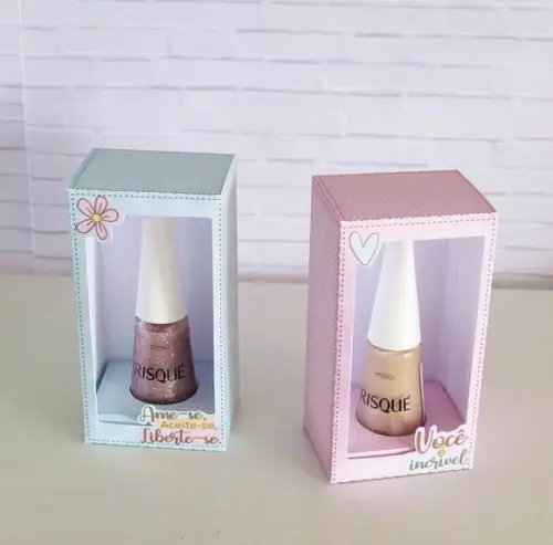 Caixinha com Esmalte- Dia da Mulher
