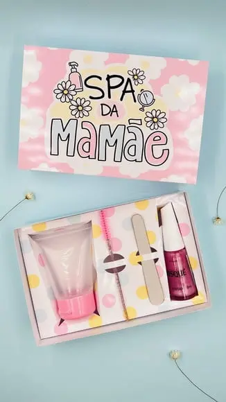 Caixinha com Kit Spa- Dia das Mães