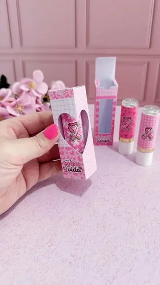 Caixinha com Manteiga de Cacau- Outubro Rosa