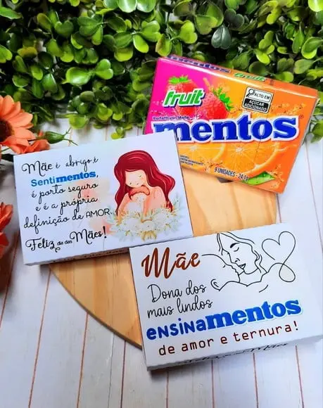 Caixinha com Mentos- Dia das Mães