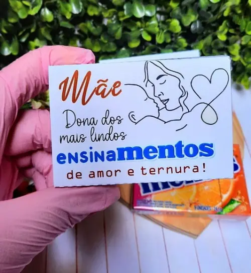 Caixinha com Mentos- Dia das Mães