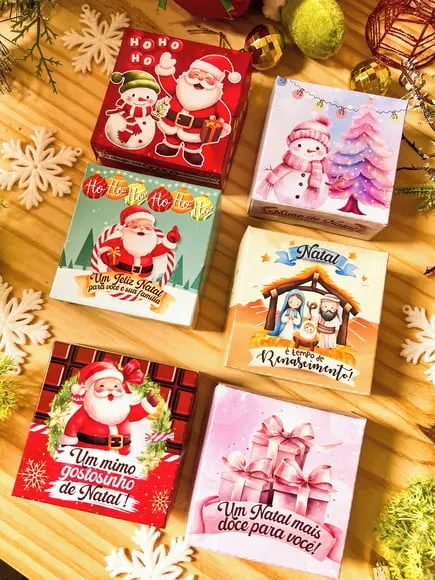 Caixinha com Sabonete (natura)- Natal