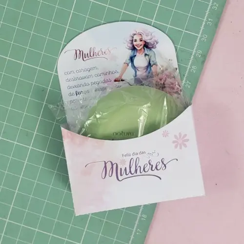 Caixinha com Sabonete Natura- Dia da Mulher