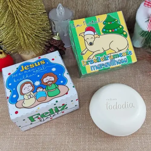 Caixinha com Sabonete Natura- Natal