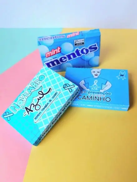 Caixinha de Mentos (com Mentos)- Novembro Azul
