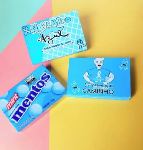 Caixinha de Mentos (com Mentos)- Novembro Azul