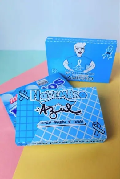 Caixinha de Mentos (com Mentos)- Novembro Azul