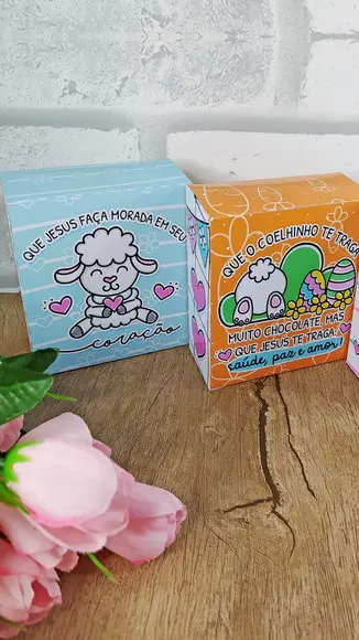 Caixinha para 1 Bombom- Páscoa