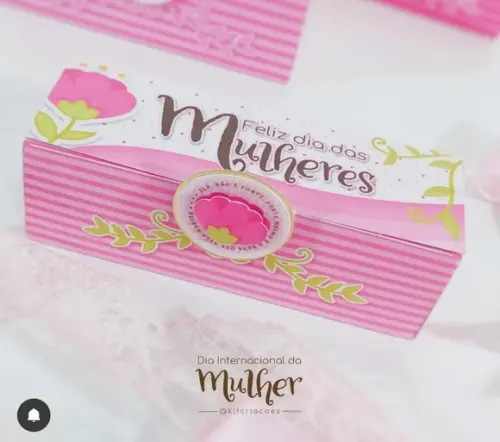 Caixinha para 2 Bombons- Brigadeiro- Dia da Mulher