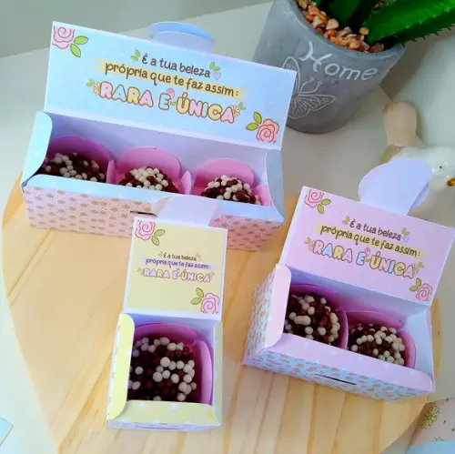 Caixinha para 2 BRIGADEIROS- Dia da Mulher