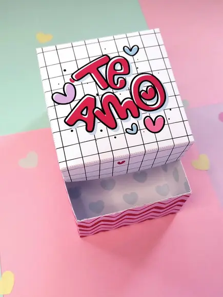 Caixinha para 4 Doces ou 1 Sabonete-Dia dos namorados