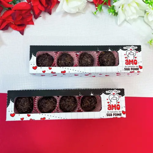 Caixinha para 5 Brigadeiros- DIA DOS NAMORADOS