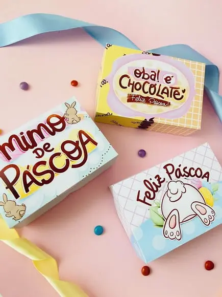 Caixinha para 6 Docinhos- Páscoa