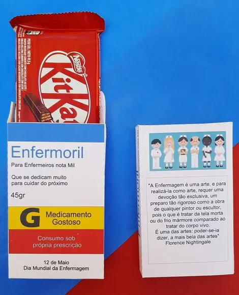 Caixinha para Kitkat- Enfermagem