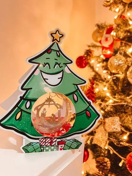 Caixinha+ Bolinha com Foto- Natal