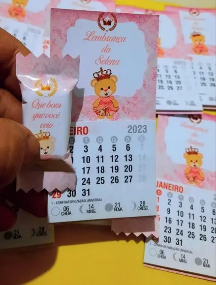Calendário com 1 Balinha- Mimo